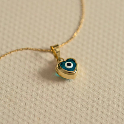 Devil's Eye Necklace Zircon Necklace Heart