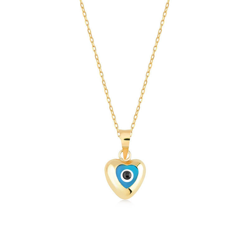 Devil's Eye Necklace Zircon Necklace Heart