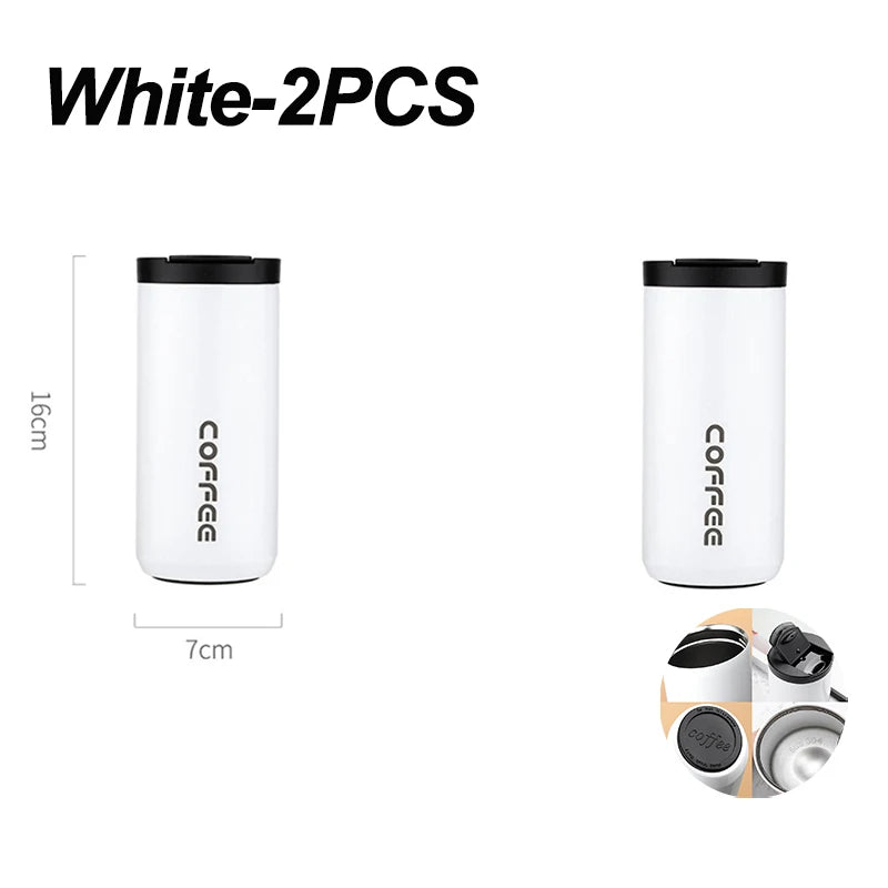 400ML Stainless Steel Coffee Thermos Bottle Thermal Mug Leakproof Car Vacuum Flasks Coffee Cup Travel Portable Insulated Bottles